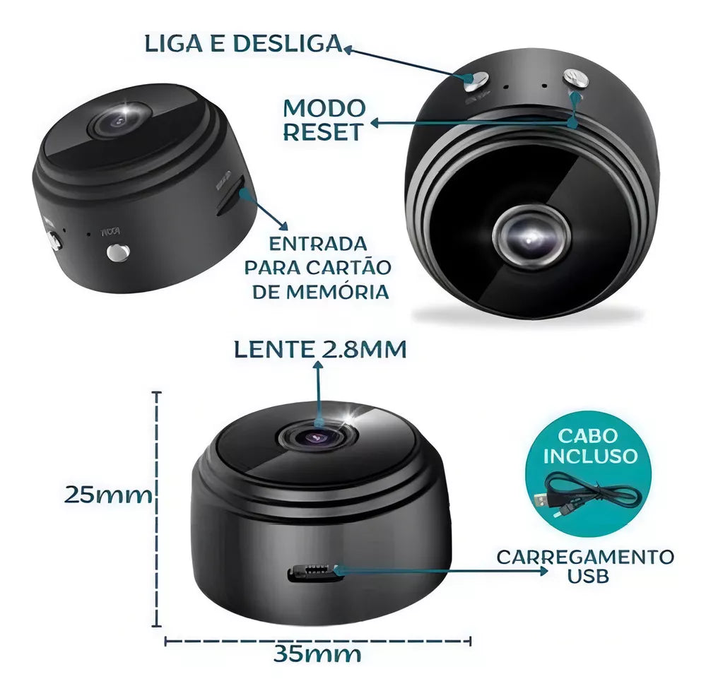 Mini Cámara De Seguridad A9 Con Visión Nocturna